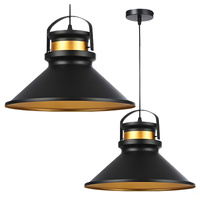 Lampa Sufitowa Oprawa Wisząca Zwis E27 Czarna Złota Miedziana Tao Masterled