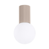 Lampa Łazienkowa Oprawa Natynkowa Sufitowa G9 Okrągła Beżowa Nowoczesna Matowa IP44 Halo Sollux