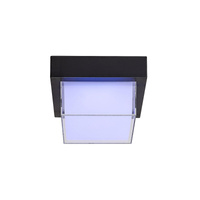 Lampa Ogrodowa Sufitowa Zewnętrzna Kinkiet Elewacyjny 10W 790lm 3000-6500K CCT RGB Ściemnialna IP54 Czarny Nowoczesny Durbe Rabalux