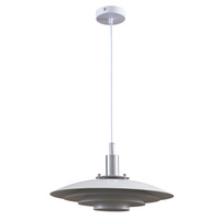 Lampa Sufitowa Wisząca Zwis E27 Biała Chrom Taylor Sanico Goldlux