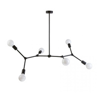 Lampa Sufitowa TWIG 9138 Nowodvorski Czarna 6xE27 Żyrandol Stal Loftowa