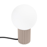 Lampa Biurkowa Stołowa G9 Okrągła Beżowa Nowoczesna Matowa Halo Sollux