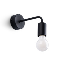 Lampa Ścienna Kinkiet E27 Nieregularna Czarna Nowoczesna Norah Sollux