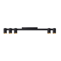Lampa Sufitowa 5x GU10 Czarna Złota MARIBEL Sanico Goldlux