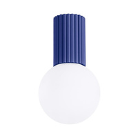 Lampa Łazienkowa Oprawa Natynkowa Sufitowa G9 Okrągła Granatowa Nowoczesna Matowa IP44 Halo Sollux