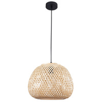 Lampa Sufitowa Wisząca Zwis E27 Beżowy BAMBOO NATURAL Sanico Goldlux