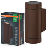 Kinkiet Ogrodowy Lampa Elewacyjna Zewnętrzna GU10 Brązowy IP65 Endura Osram