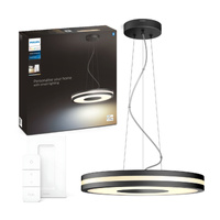 Lampa Sufitowa Wisząca LED BEING Czarna 25W CCT PHILIPS HUE Bluetooth + Przełącznik Dimmer Switch