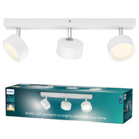 Lampa Sufitowa Reflektor LED 16.5W 1650lm 2700K Biała Bracia Philips