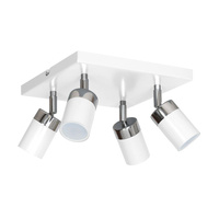 Lampa sufitowa JOKER biała 4xGU10 MILAGRO Metal kwadrat styl nowoczesny