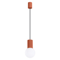 Lampa Wisząca Zwis G9 Okrągła Czerwona Nowoczesna Matowa Halo Sollux