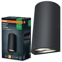 Kinkiet Ogrodowy Lampa Elewacyjna Zewnętrzna LED 12W 700lm 3000K Ciepła Szary IP44 Endura Osram