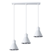 Lampa Sufitowa Oprawa Natynkowa SPOT TUBA 3x ES111 Wisząca Zwis Geometryczna Biała Nowoczesna Tazila Sollux