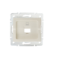 Adapter Gniazda RJ45 Internetowe Kwadratowe Beżowe LOGI Kanlux