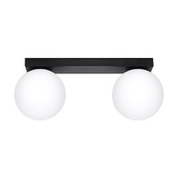 Lampa Sufitowa Listwa Oświetleniowa 2x G9 Kula Czarna Nowoczesna Yoli Sollux