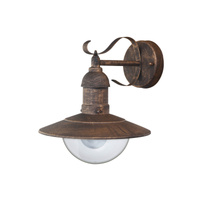 Lampa Ogrodowa Zewnętrzna Kinkiet Elewacyjny LED E27 IP44 Złoty Industrialny Oslo Rabalux