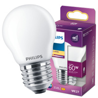 Żarówka LED Kulka E27 P45 6.5W = 60W 806lm 2700K Ciepła Filament Mleczna PHILIPS