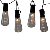 Girlanda Ogrodowa LED Bateryjna 2,6m na baterie 2xAA EDISON Czarna GOLDLUX (Polux)