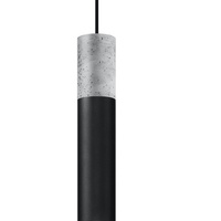 Lampa Sufitowa Wisząca Zwis GU10 Tubularna Czarna Szara Nowoczesna Borigio Sollux
