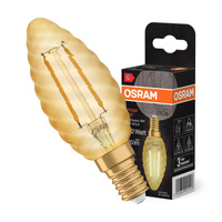 Żarówka LED Dekoracyjna B33 Świeczka E14 1.5W = 12W 120lm 2400K Ciepła 300° Vintage 1906 Osram