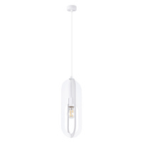 Lampa Sufitowa Wisząca Zwis E27 Nieregularna Biała Nowoczesna Nicus Sollux