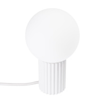 Lampa Biurkowa Stołowa G9 Okrągła Biała Nowoczesna Matowa Halo Sollux