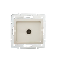 Gniazdo Antenowe Koncentryczne TV Przelotowe Kwadratowe Beżowe LOGI Kanlux