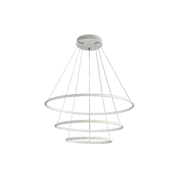 Lampa wisząca ORION trzy kręgi biały 99W LED IP20 styl nowoczesny minimalistyczny Metal i akryl Milagro
