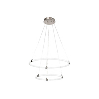 Lampa Wisząca Sufitowa LED 55W Pilot Ściemnialna Timer Chrom Nowoczesny Irelia Rabalux