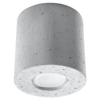 Lampa Sufitowa Oprawa Natynkowa SPOT TUBA GU10 Cylindryczna Szara Industrialna Orbis Sollux