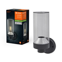 Lampa Ogrodowa Zewnętrzna Kinkiet Elewacyjny LED E27 IP44 IK03 Szary Endura Ledvance