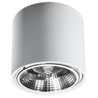 Lampa Sufitowa Oprawa Natynkowa SPOT TUBA GU10 Cylindryczna Biała Nowoczesna Tiube Sollux