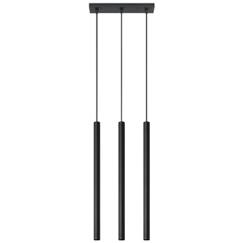 Lampa Sufitowa Wisząca PASTELO 3 3xG9 Zwis Minimalistyczna Czarna SOLLUX