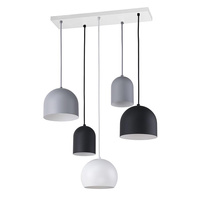 Lampa Sufitowa Wisząca TEMPRE Żyrandol Czarno-Biało-Szara Nowoczesna 5xE27 2829 TK Lighting