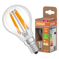 Żarówka LED P45 Kulka E14 1.2W = 25W 255lm 2700K Ciepła 330° 213lm/W CLASSIC ENERGY EFFICIENCY Osram
