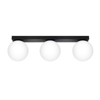 Lampa Sufitowa Listwa Oświetleniowa 3x G9 Kula Czarna Nowoczesna Yoli Sollux