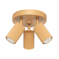 Lampa Sufitowa Plafon Tuba Spot 3x GU10 Złota Karbon Deep Space SL.1563 Sollux