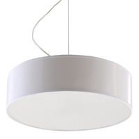 Lampa Sufitowa Wisząca Plafon 2x E27 Okrągła Biała Minimalistyczna Arena Sollux