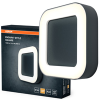 Kinkiet Ogrodowy Lampa Elewacyjna Zewnętrzna LED 13.5W 480lm 3000K Ciepła Szary IP54 Endura Osram