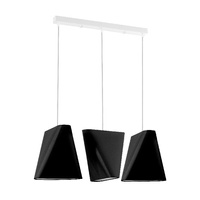 Lampa Sufitowa Wisząca Zwis 3x E27 Żyrandol Nieregularna Czarna Minimalistyczna Blum Sollux