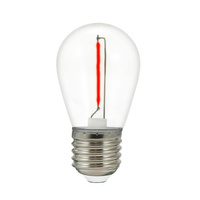 Żarówka LED E27 FILAMENT 0,3W Czerwona do Girlandy PARTY GOLDLUX (Polux) ZESTAW 2 SZT.