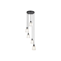 Lampa Wisząca Sufitowa 5x E27 Czarny Klasyczny Jarina Rabalux