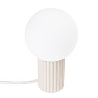 Lampa Biurkowa Stołowa G9 Okrągła Beżowa Nowoczesna Matowa Halo Sollux