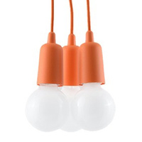 Lampa Sufitowa Wisząca Zwis 3x E27 Nieregularna pomarańczowy Nowoczesna Diego Sollux