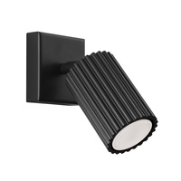 Lampa Ścienna Kinkiet Reflektor Tuba Spot 1x GU10 Czarna Karbon Deep Space SL.1578 Sollux