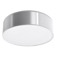 Lampa Sufitowa Plafon 2x E27 Okrągła Szara Minimalistyczna Arena Sollux
