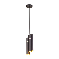 Lampa wisząca LYNX 6xE14 Minimalistyczna Forma Wąski Czarna Złota MZ5003 Milagro by Maciej Zień Mosiądz