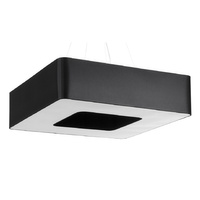 Lampa Sufitowa Wisząca Zwis 8x E27 Żyrandol Kwadratowa Czarna Minimalistyczna Urano Sollux