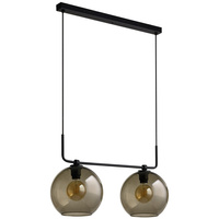 Lampa Sufitowa MONACO 9363 Nowodvorski Czarna 2xE27 Sufitowa Stalowa Sklejka+Stal Vintage