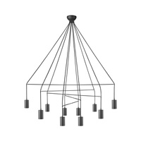 Lampa Sufitowa Wisząca 10x GU10 Czarna Nowoczesna IMBRIA 9680 Nowodvorski